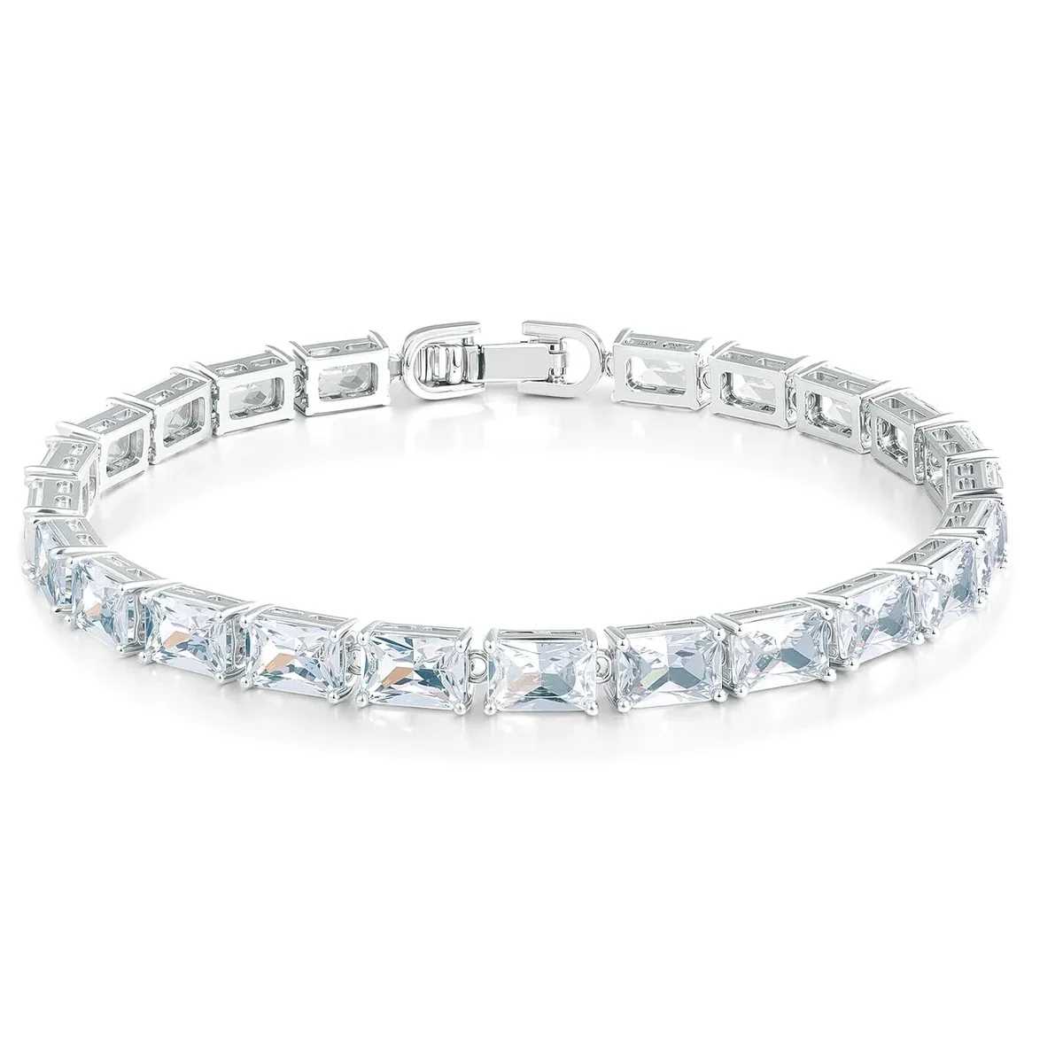 4x6mm Halo Square Tennis Bracelet by Gemsme