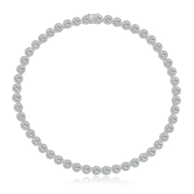 5mm Tennis Necklace by Gemsme, 5mm White Gold