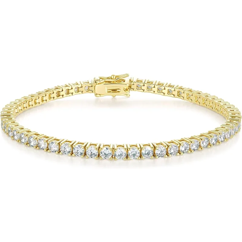 3mm and 3.5mm Tennis Bracelet by Gemsme, 3mm · Gold