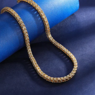 6mm Iced Miami Cuban Chain, 18 Inch by Gemsme