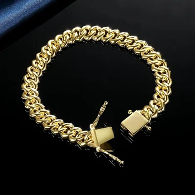 Diamond-Cut Iced Cuban Bracelet by Gemsme, 10mm · Gold Plated