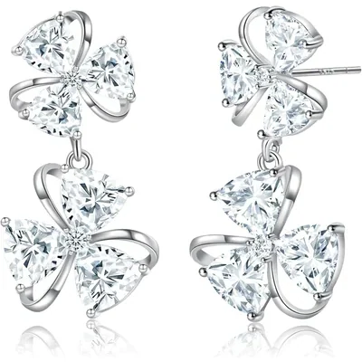 Bridal Drop Earrings by Gemsme, White · Flower