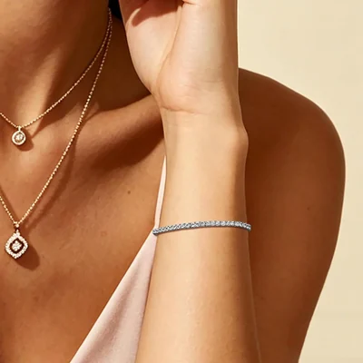 2.5mm Thin Tennis Bracelet by Gemsme