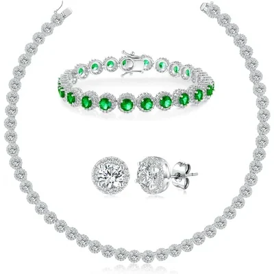 White Gold Tennis Set of Three by Gemsme
