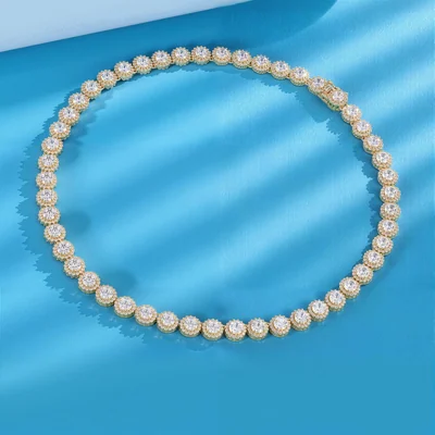 5mm Tennis Necklace by Gemsme, 5mm Gold