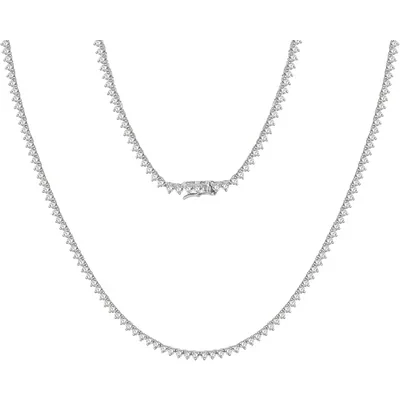 2mm Tennis Necklace by Gemsme, White Gold