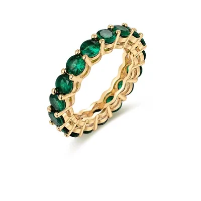 Colored Stone Eternity Band by Gemsme, Green