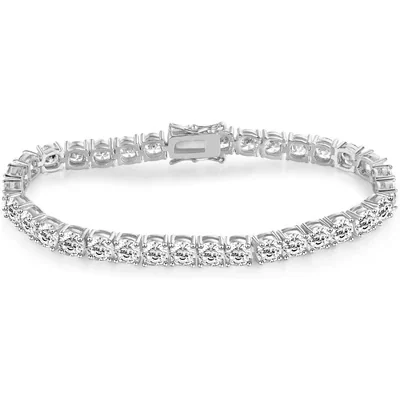 5mm Tennis Bracelet by Gemsme, White Gold Plated