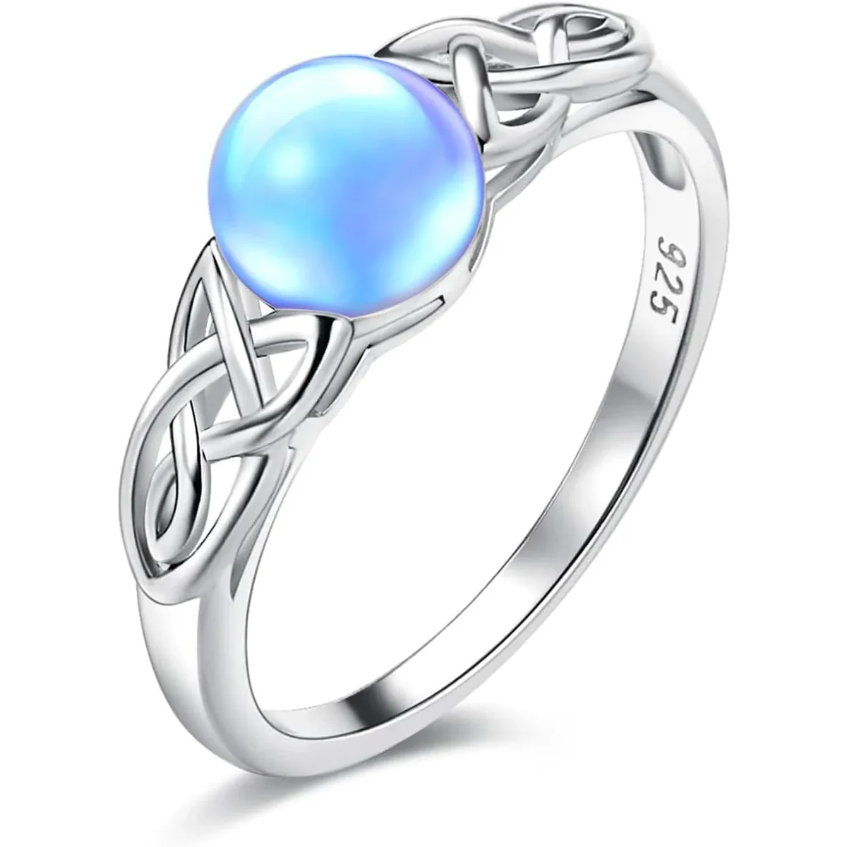 Celtic Knot Moonstone Ring by Gemsme