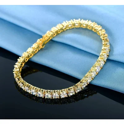 Yellow Gold Tennis Set of Three by Gemsme, Gold