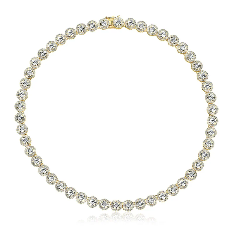5mm Tennis Necklace by Gemsme, 5mm Gold