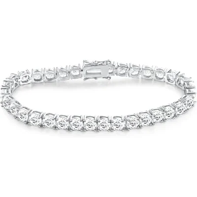 Sterling Silver Tennis Bracelet by Gemsme, S925 5mm CZ
