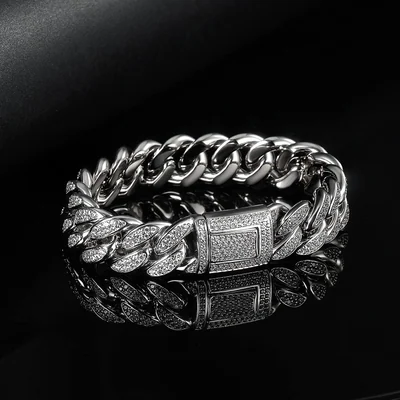 Cuban-Style CZ Bracelet by Gemsme