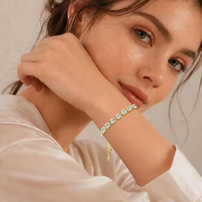 Gold Tennis Bracelet by Gemsme