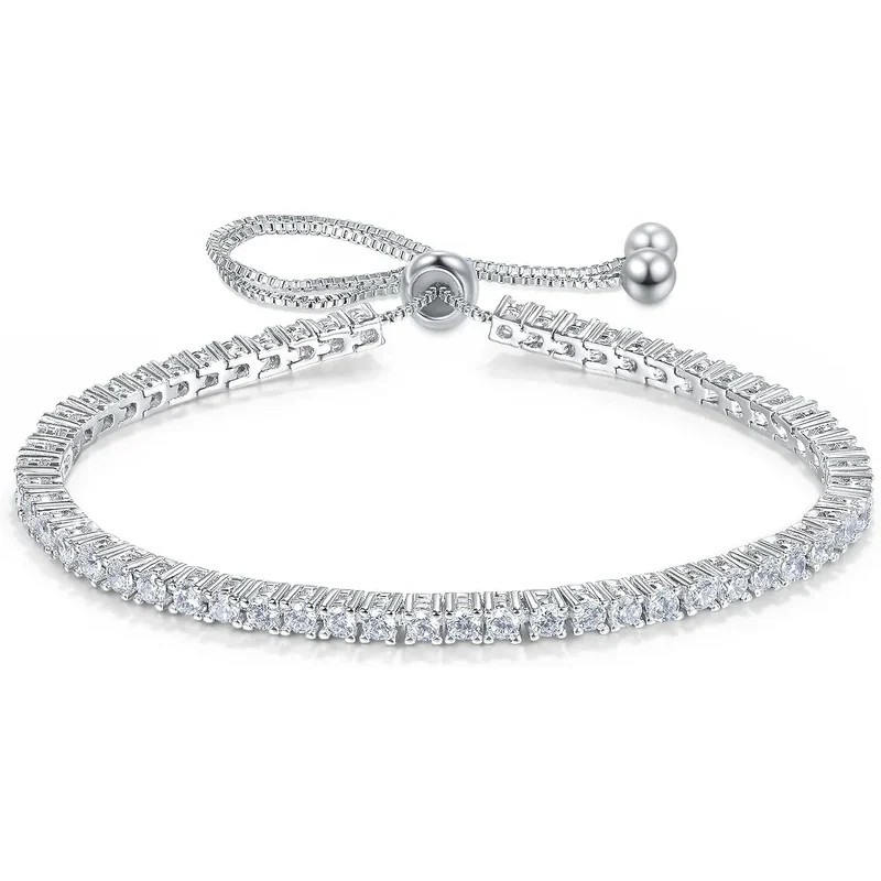 2mm Adjustable Tennis Bracelet by Gemsme