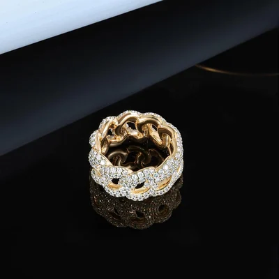 Cuban Statement Ring by Gemsme, 2 Row · Gold