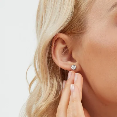 Stud Earring Set, Five and Six Pairs by Gemsme, White Gold · Round 4 Prong
