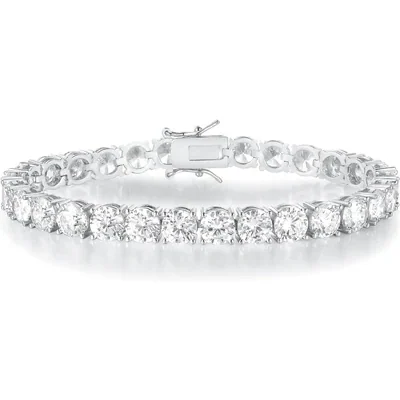 Classic Tennis Bracelet, 2 to 6mm by Gemsme, 6mm White Gold