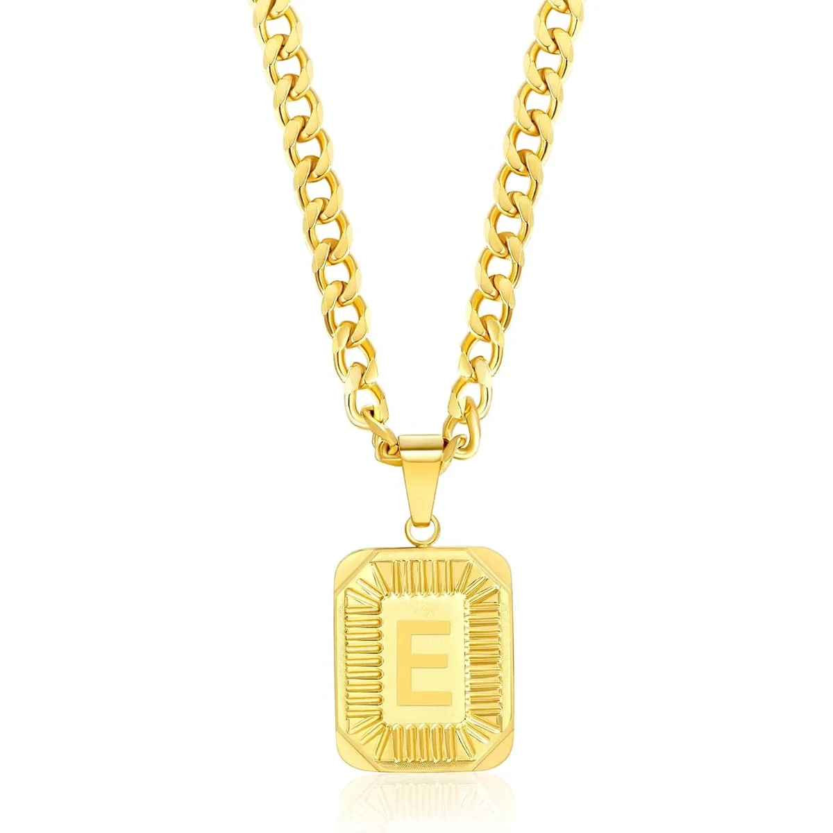 Initial Letter Pendant by Gemsme, Yellow Gold · E