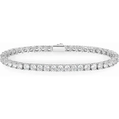 4mm Iced Tennis Bracelet by Gemsme, 4mm White Gold