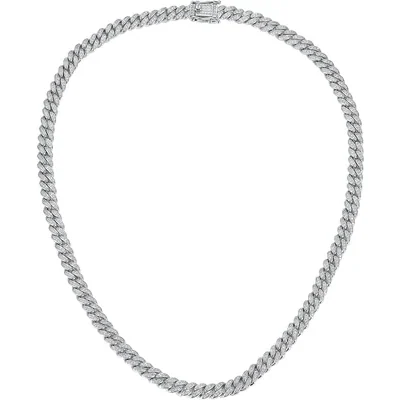 Iced Cuban Chain Necklace, 16 Inch by Gemsme