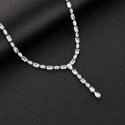 Layered Y Lariat Necklace by Gemsme