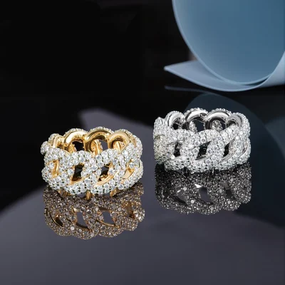 Cuban Statement Ring by Gemsme, 2 Row · Gold