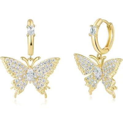 Butterfly and Flower Huggies by Gemsme, Gold · Butterfly Shape