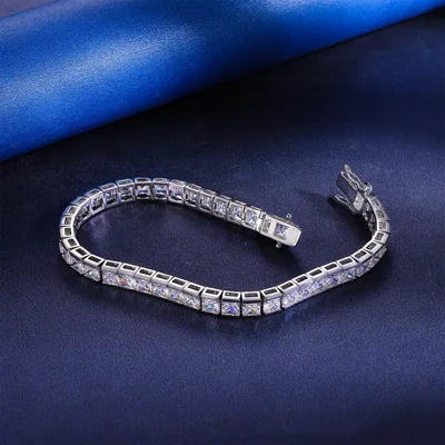 4x4mm Square Tennis Bracelet by Gemsme