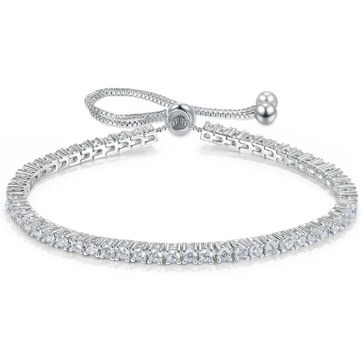 2mm Adjustable Tennis Bracelet by Gemsme