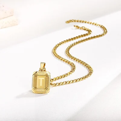 Initial Letter Pendant by Gemsme, Yellow Gold · E