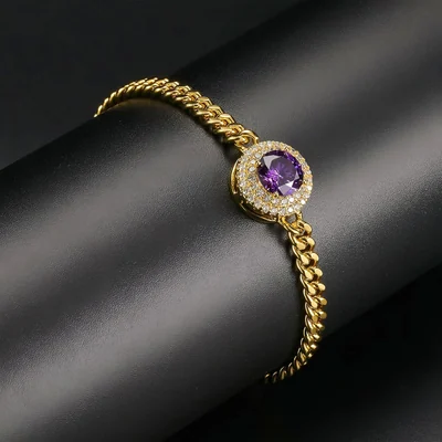 8mm Plain Cuban Bracelet by Gemsme