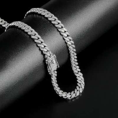 Iced Cuban Chain Necklace, 16 Inch by Gemsme
