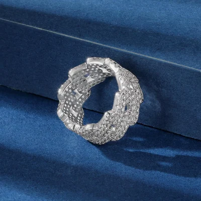 Cuban Link Band Ring by Gemsme