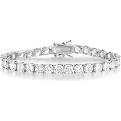 Classic Tennis Bracelet, 2 to 6mm by Gemsme, 5mm White Gold